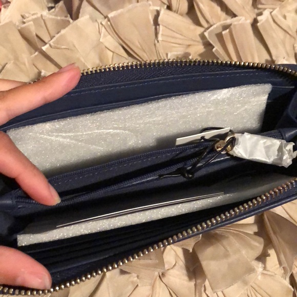 Cole haan navy blue wallet main image 1